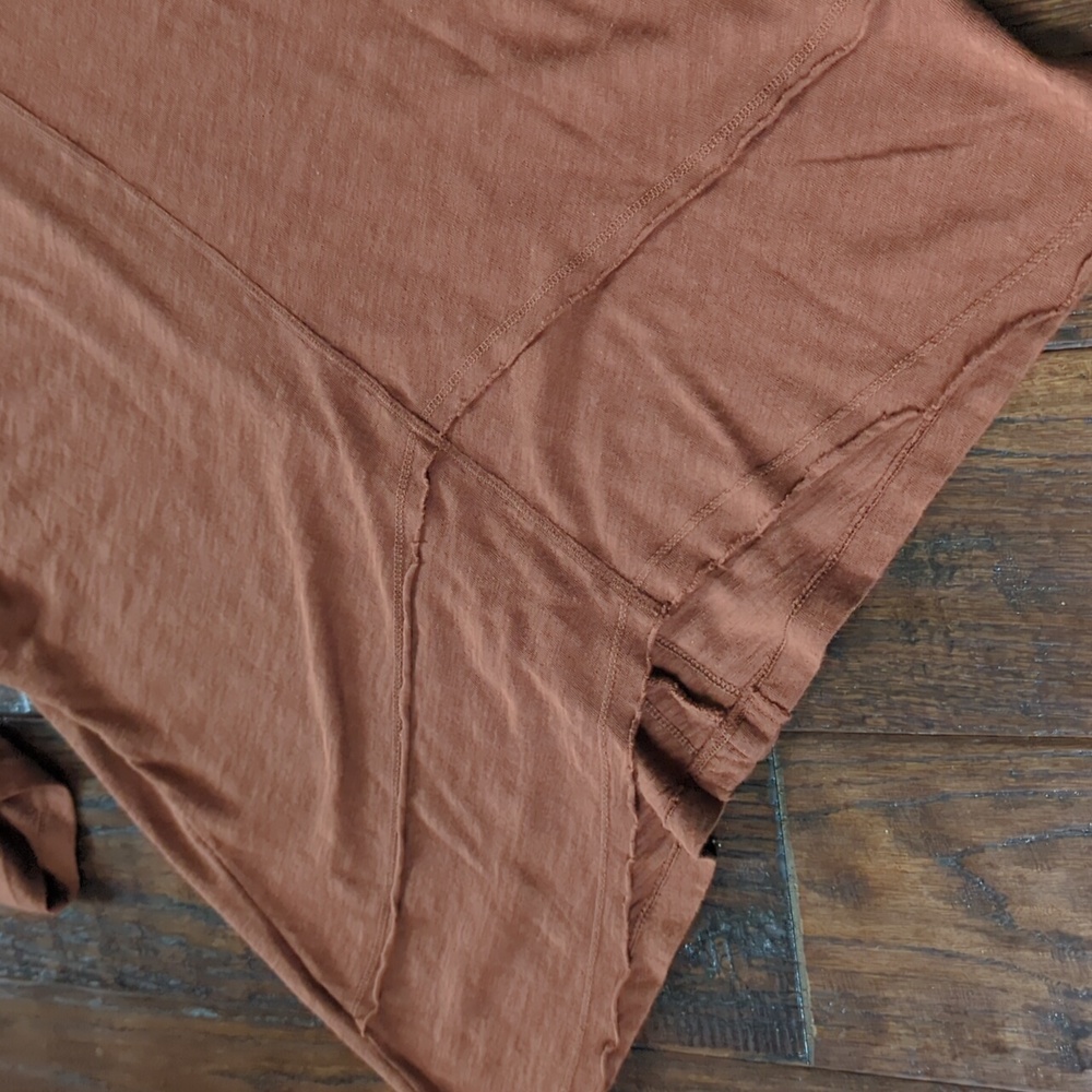 WEARABLES XCVI I NWT Sumac Pigment Rust V-Neck Midwest 3/4 Sleeve Shirt Top, S - Picture 13 of 14
